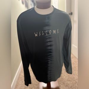 WELCOME skate split green black long sleeve